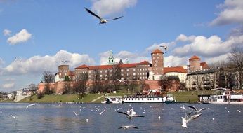 Kraków Wawel Castle river view