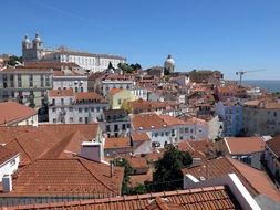 red roofs of the old town in Lisbon