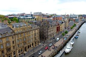 panorama of buildings on the promenade of newcastle