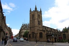 cityscape of ancient church in london