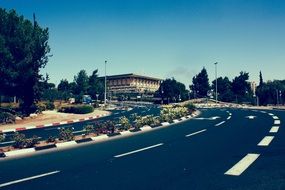 empty road in jerusalem