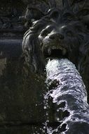 monument in the form of a lion with a fountain