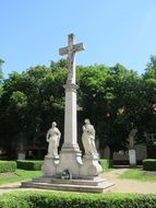 aged Monument with crucifixion, Slovakia