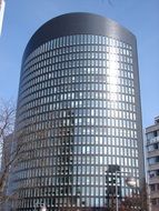 tall office building in the city