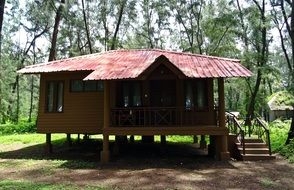 wooden cottage for holday