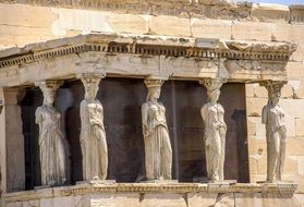 ruins of the acropolis in athens in the sun