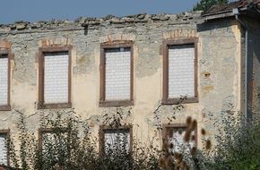 abandoned building closed windows