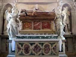 monuments in religious cathedral, croatia