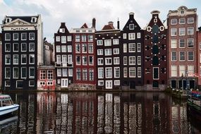 architecture im Amsterdam city in Netherlands