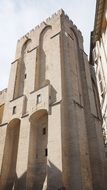 Palais Des Papes, Wall of medieval Gothic building, france, Avignon