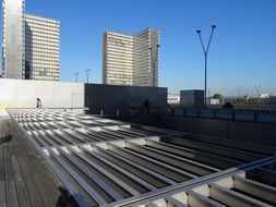 franÃ§ois-mitterrand site with the buildings of the the National Library of France