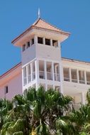 The architecture of the hotel tower, madeira