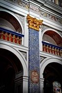 building facade with beautiful decorations