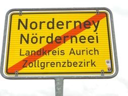 Town Sign Norderney