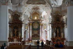 Beautiful and colorful church in Beuron in Germany