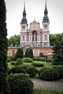 baroque church in landscape park