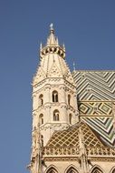 st stephen's Cathedral, bell tower at sky, austria, Vienna