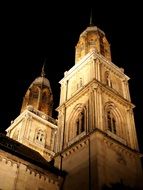 church in zurich in night illumination