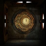 Steampunk Box Room Round Window