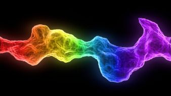 Rainbow Abstract Black Fire
