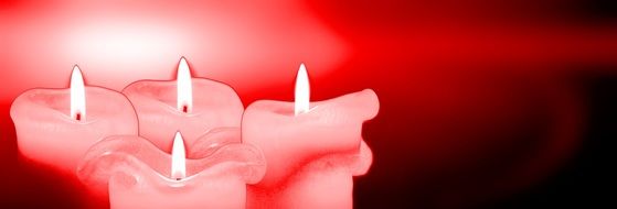 Christmas candle lightning banner
