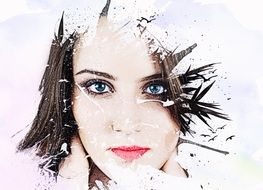 Woman Model Blue Eyes Person