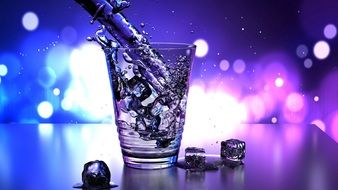 Water Glass Ice Wallpaper Drop