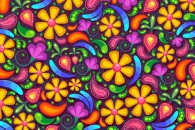 Floral Paisley Background Flower