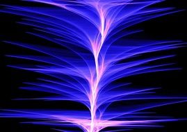 neon blue swinging waves