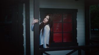 Girl Jacket Window Hairstyle