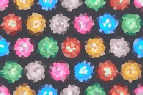 background with multicolored flowers