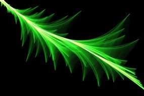 green sound wave on a dark background
