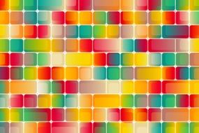 grid with multicolored squares