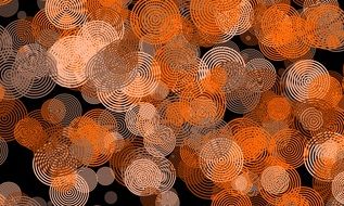 background with abstract orange rings