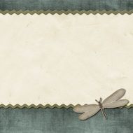 paper for scrapbooking with dragonfly