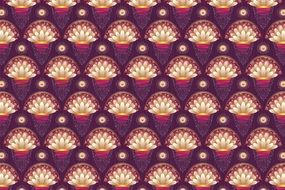 Background Floral Pattern Purple