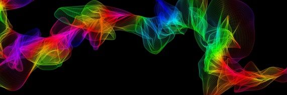 Brush Particles Wave Line