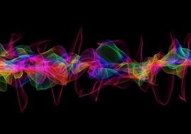 colorful wave on a black background