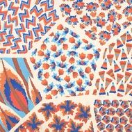 abstract background with orange blue pattern