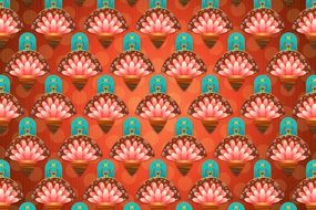 Background Floral Pattern Red
