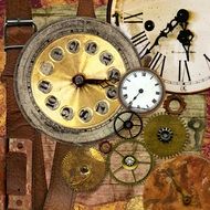Clocks Background Paper Texture