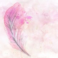 Watercolor Feather Scrapbook