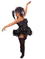 ballerina dancing in a short dress