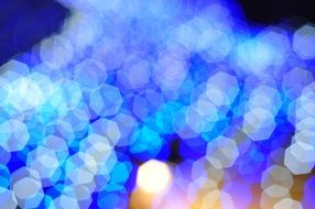 Bokeh Blue Light Blue Neon