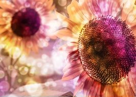 Bokeh Background Sunflower
