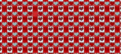 banner with romantic pattern