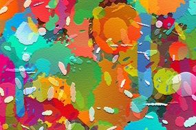 cooled background in impasto style