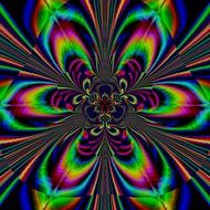 fractal rainbow flower