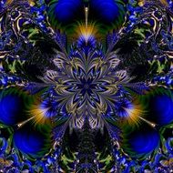 fractal blue flower