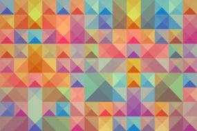 light background with color pyramids